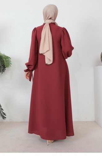 1077Mp Abaya-Fliese Mit Ballonärmeln Zum Schnüren 6183