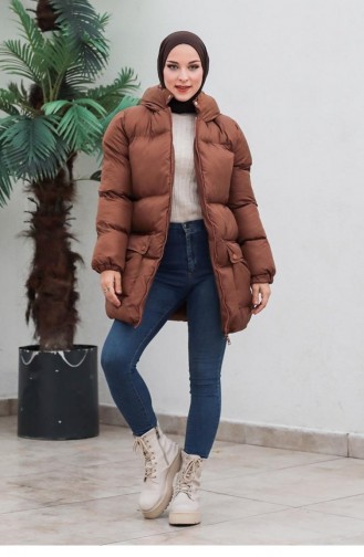 6053Smr Pufferjacke Mit Taschen Schwarz 6268