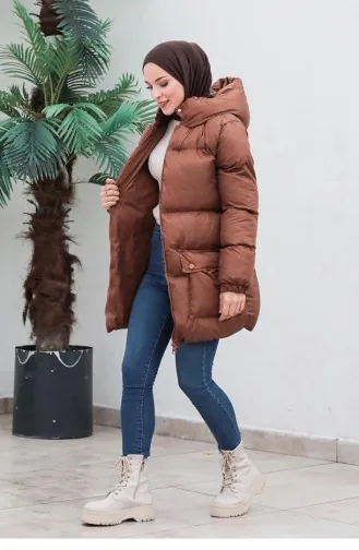 6053Smr Pufferjacke Mit Taschen Schwarz 6268