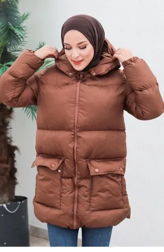 6053Smr Pufferjacke Mit Taschen Schwarz 6268
