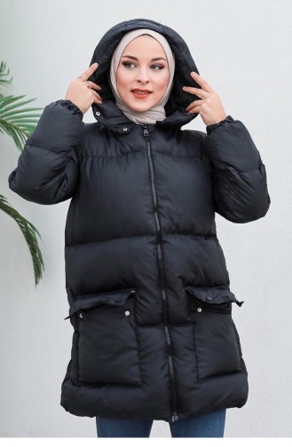 6053Smr Pocketed Puffer Jacket Black 6274