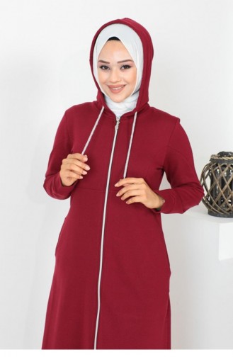 2063Mg Hijab Abaya Rouge Bordeaux 6332