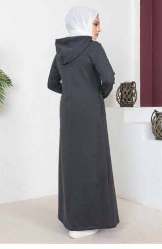 2063Mg Hijab Abaya Antraciet 6335