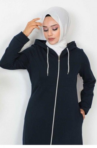 2063Mg Hijab Abaya Bleu Marine 6336