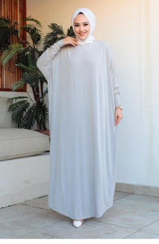 2045Mg Freizeitkleid Mit Fledermausärmeln Stein 6411