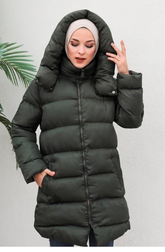 6052Smr Gefüllte Aufblasbare Jacke Khaki 6414