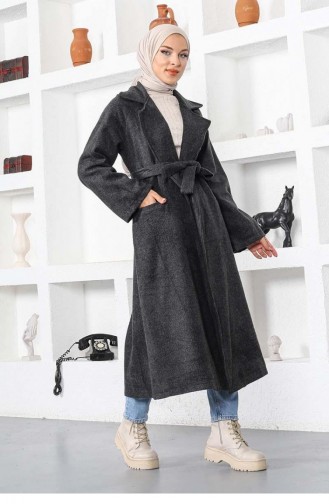 5500End Belted Collared Stamp Cap Anthracite 6497