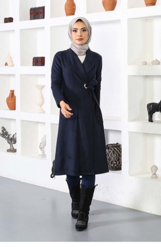 Kaşe Coat 5172-05 Navy Blue 5172-05