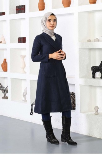 Kaşe Coat 5172-05 Navy Blue 5172-05