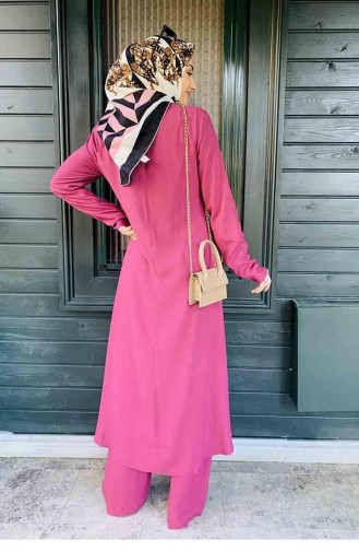 0321Sgs Ensemble Double Hijab Rose Poudré 6667