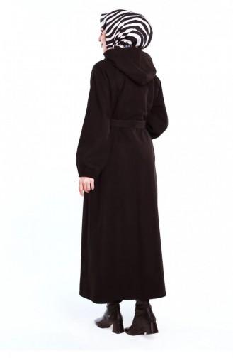 0502Sgs Manteau Hijab Ceinturé Noir 6683