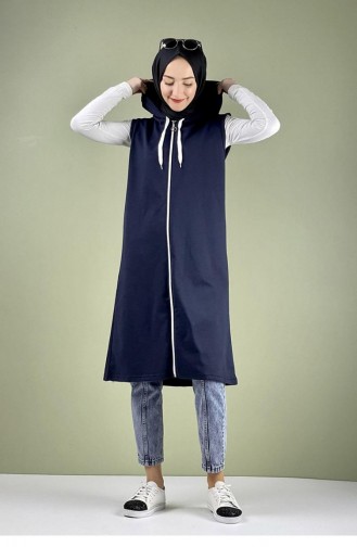 Sports Hooded Vest 1035-05 Navy Blue 1035-05