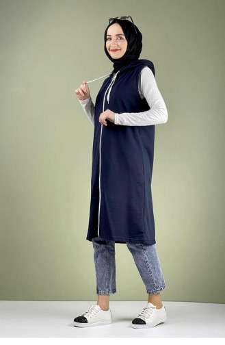 Sports Hooded Vest 1035-05 Navy Blue 1035-05