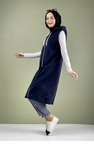 Sports Hooded Vest 1035-05 Navy Blue 1035-05