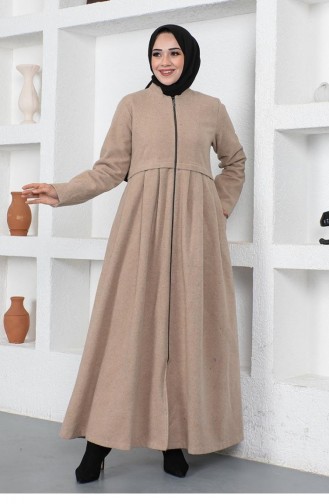 Casquette Hijab à Tampon Plissé 0024Sgs Beige 7233