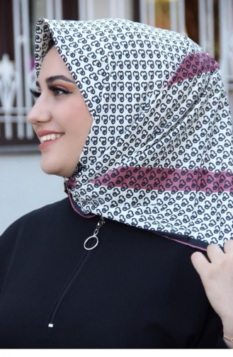 0921Mp Fashion Trend Gemusterter Schal Lila 7411