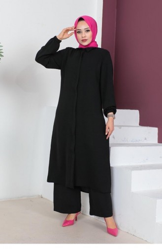 Ensemble Hijab Long Aerobin 0330-02 Noir 0330-02