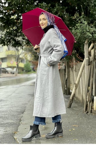 5392Boutonné Embout Estampé Gris 7679