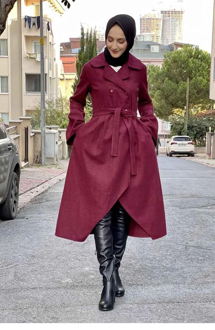 Kaşe Kaban 5077-05 Bordo