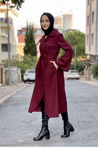 Kaşe Coat 5077-05 Claret Red 5077-05