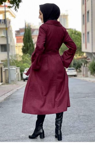 Kaşe Coat 5077-05 Claret Red 5077-05