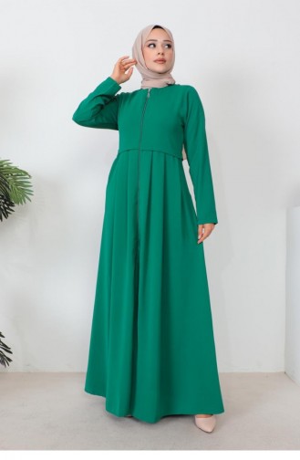 0028Sgs Geplooide Aerobin Abaya Smaragdgroen 7969