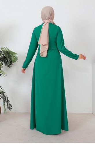 0028Sgs Geplooide Aerobin Abaya Smaragdgroen 7969