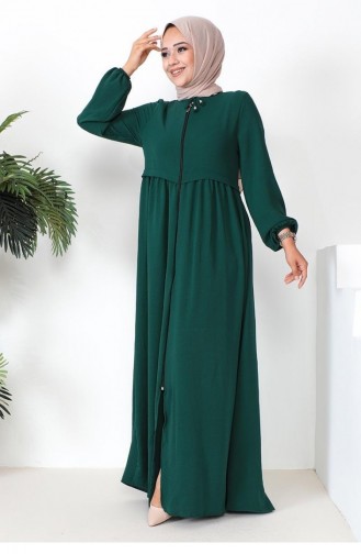 0027Sgs Aerobin Fabric Seasonal Abaya Smaragdgrün 8281