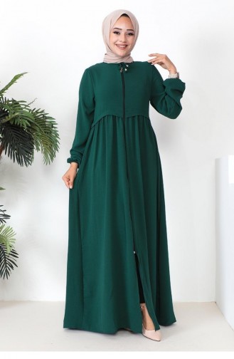 0027Sgs Aerobin Fabric Seasonal Abaya Emerald Green 8281