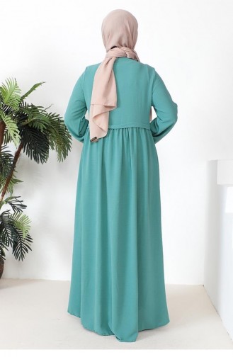 0027Sgs Aerobin Fabric Seasonal Abaya Green 8400