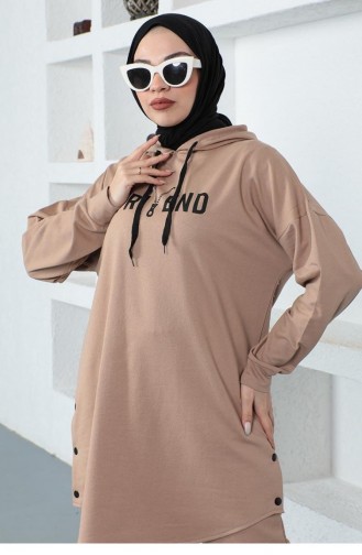 Printed Hijab Suit 2014-06 Mink 2014-06