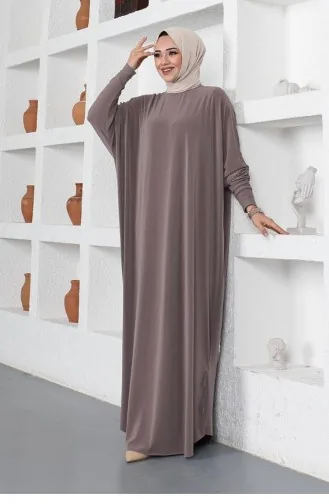 2045Mg Robe Ample à Manches Chauve-souris Vison 8762