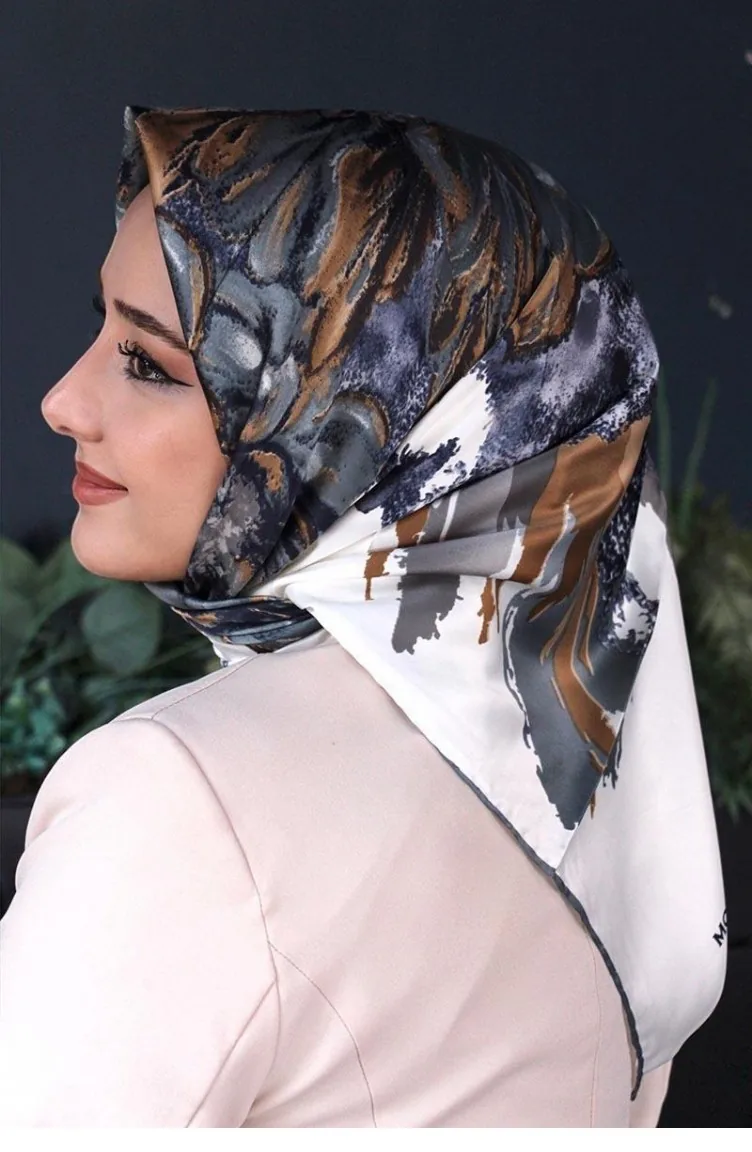 0944Mp Moda Scarf Eşarp Kahverengi