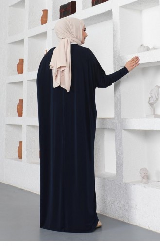 Yarasa Kol Salaş Elbise 2045-10 Lacivert