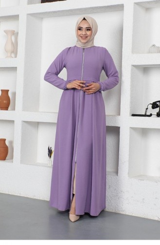 0028Sgs Geplooide Aerobin Abaya Lila 9003