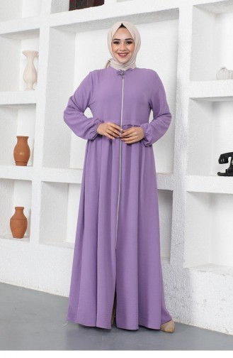 0027Sgs Aerobin Fabric Seasonal Abaya Lilac 9021