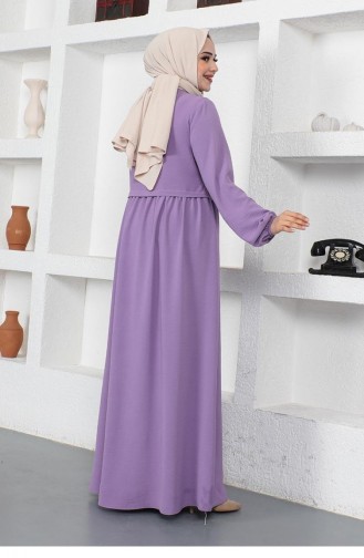 0027Sgs Aerobin Fabric Seasonal Abaya Lilac 9021