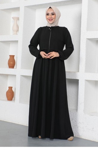 0027Sgs Aerobin Fabric Seasonal Abaya Schwarz 9022