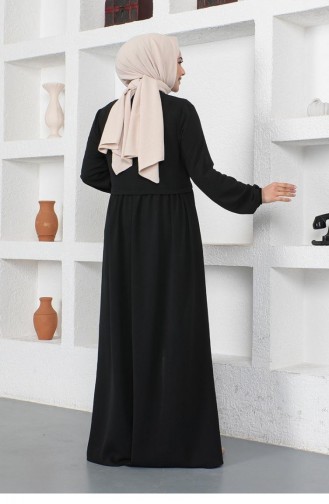 0027Sgs Aerobin Fabric Seasonal Abaya Black 9022