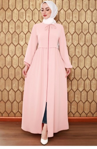 0027Sgs Abaya De Saison En Tissu Aerobin Rose Poussiéreux 9023