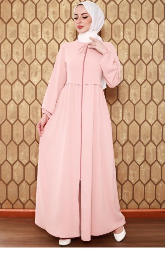 0027Sgs Aerobin Fabric Seasonal Abaya Dusty Rose 9023