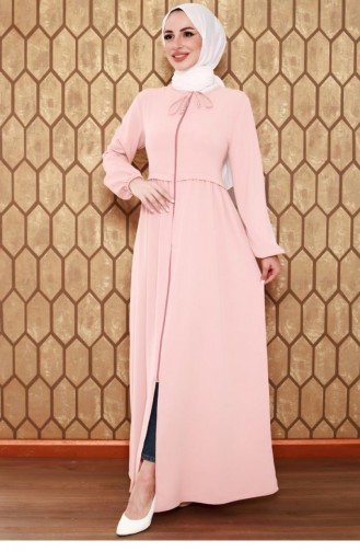 0027Sgs Aerobin Fabric Seasonal Abaya Dusty Rose 9023