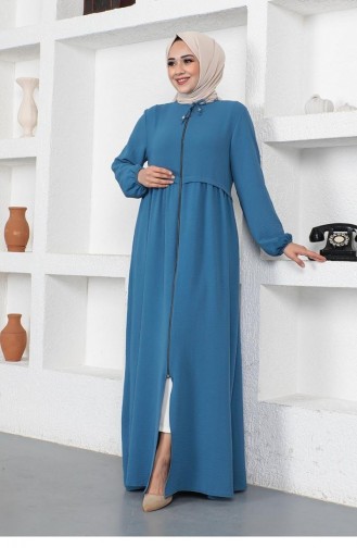 0027Sgs Aerobin Fabric Seasonal Abaya Indigo 9025