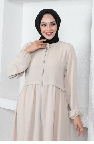 0027Sgs Aerobin Fabric Seasonal Abaya Mink 9027