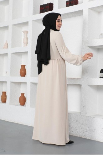 0027Sgs Aerobin Fabric Seasonal Abaya Mink 9027