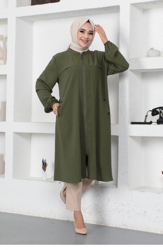 Bird Eye Gedetailleerde Hijabjas 6004-01 Kaki 6004-01