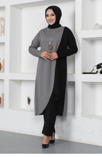 Ensemble Double Long Bicolore 2046-05 Gris 2046-05