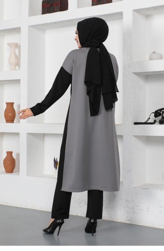 Ensemble Double Long Bicolore 2046-05 Gris 2046-05