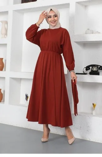 2051Mg Kleid Mit Geraffter Taille Und Gürtel 9125
