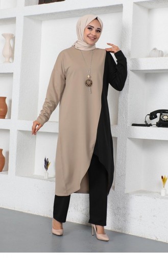 Ensemble Double Long Bicolore 2046-03 Vison 2046-03
